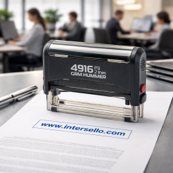 sello alargado para texto de una línea